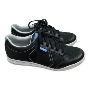 Ashworth Golf Black White & Blue Sneaker Style Golf Shoe Men's Size 10.5